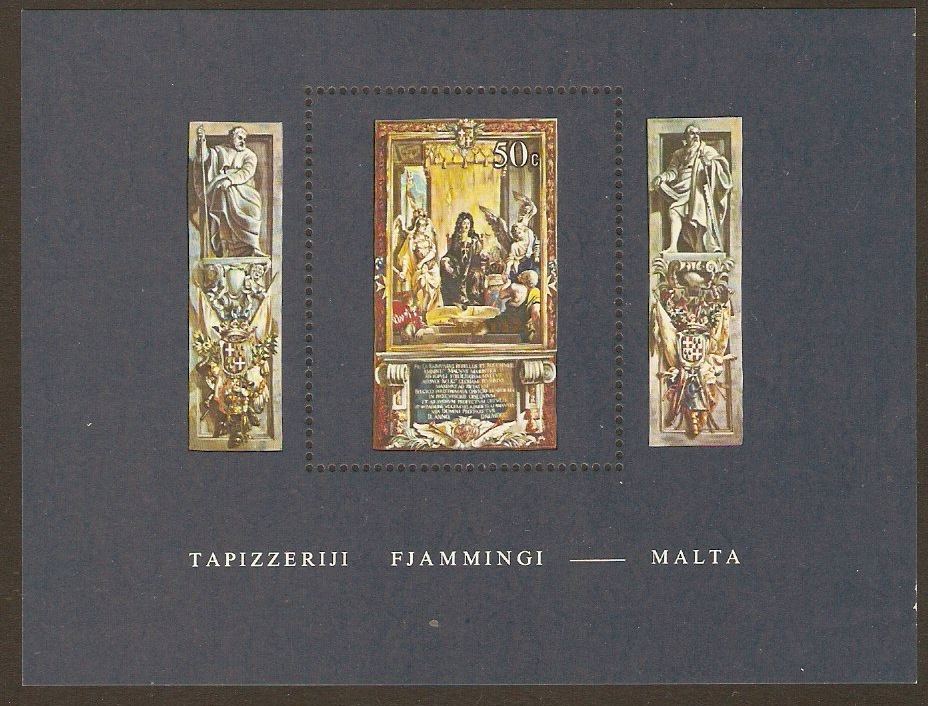 Malta 1979 Flemish Tapestries 4th. Series Sheet. SGMS640.
