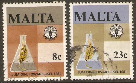 Malta 1981 Food Day Stamps Set. SG665-SG666.