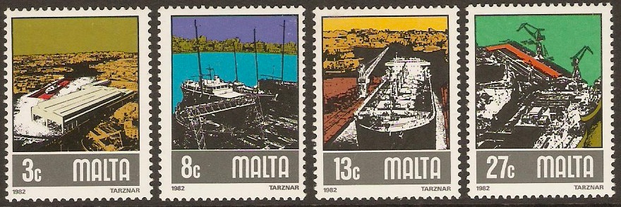 Malta 1982 Shipbuilding Set. SG686-SG689.