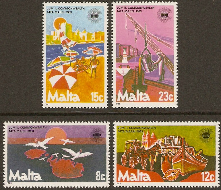 Malta 1983 Commonwealth Day Stamps. SG708-SG711.
