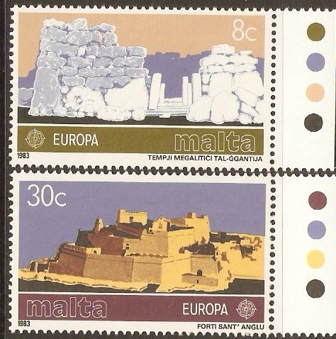 Malta 1983 Europa Stamps Set. SG712-SG713.