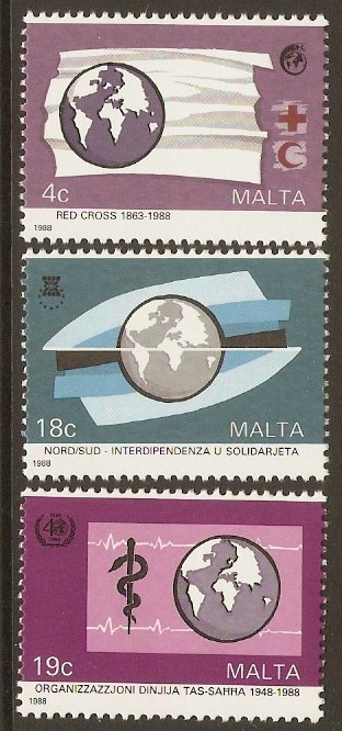 Malta 1988 Anniversaries and Events Set. SG829-SG831.