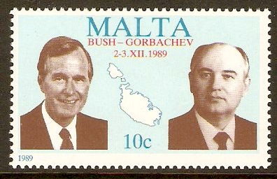 Malta 1989 10c USA-USSR Summit Stamp. SG863.