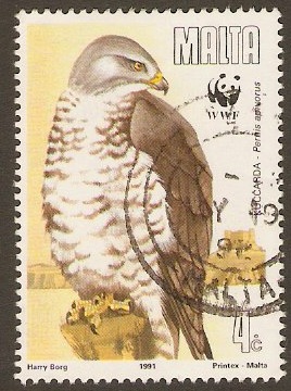 Malta 1991 4c Birds Endangered Species Series. SG898.
