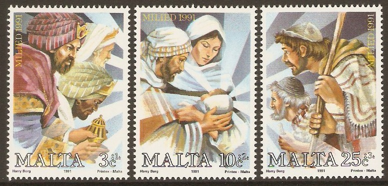 Malta 1991 Christmas Set. SG902-SG904.