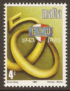 Malta 1993 Union Anniversary Stamp. SG951.