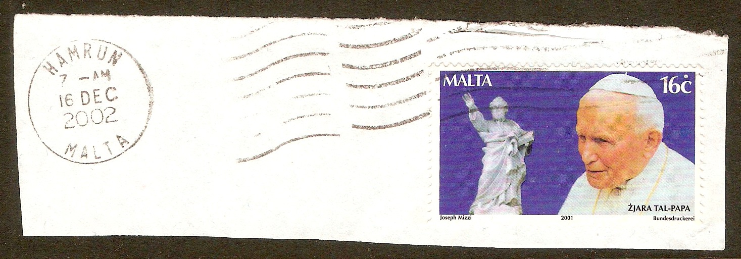 Malta 2001 16c Papal Visit series. SG1210.