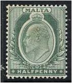 Malta 1903 d. Green. SG38.