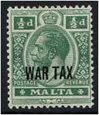 Malta 1917 d Deep green. SG92.