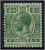 Malta 1921 d. Green. SG98.