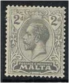 Malta 1921 2d Grey. SG100.