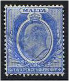 Malta 1904 2d. Bright Blue. SG53.