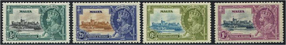 Malta 1935 Silver Jubilee Set. SG210-SG213.