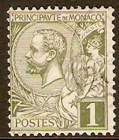 Monaco 1891 1c Olive-green. SG11.