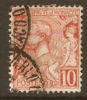 Monaco 1901 10c Vermilion. SG23a.