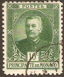 Monaco 1923 10c Green. SG65.