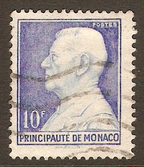 Monaco 1946 10f Ultramarine - Prince Louis series. SG310.