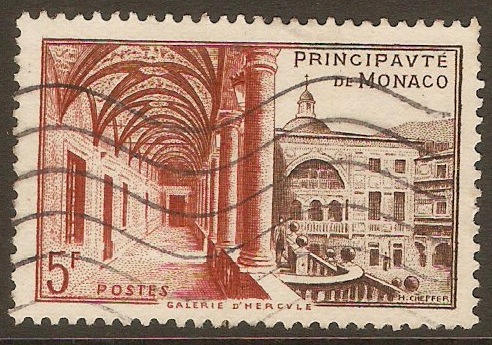 Monaco 1952 5f Postal Museum series. SG460.