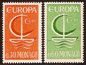 Monaco 1966 Europa Stamps. SG856-SG857.