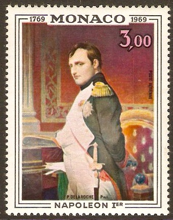 Monaco 1969 3f Napoleon Portrait. SG945.