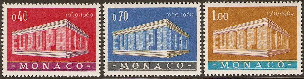 Monaco 1969 Europa Stamps. SG946-SG948.