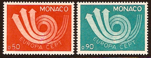 Monaco 1973 Europa Stamps. SG1074-SG1075.