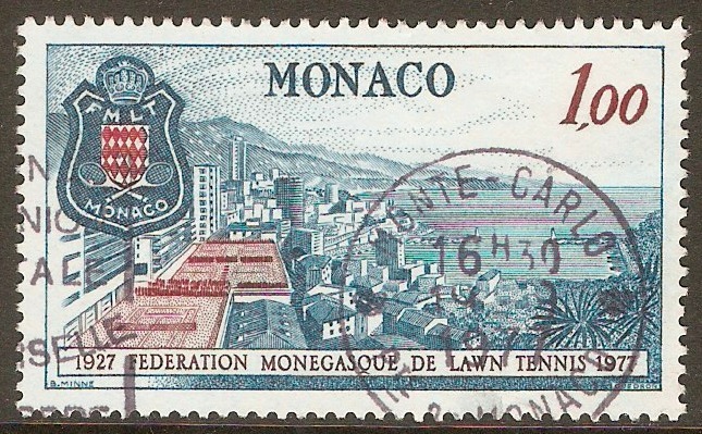 Monaco 1977 1f Lawn Tennis Federation. SG1323.