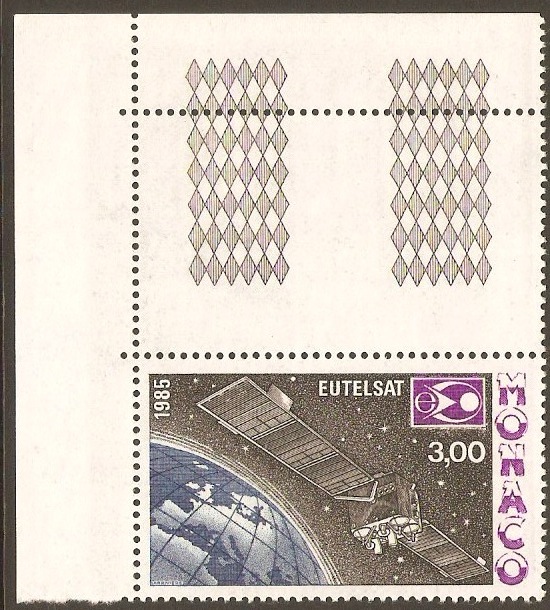 Monaco 1985 3f Eutelsat Stamp. SG1756.