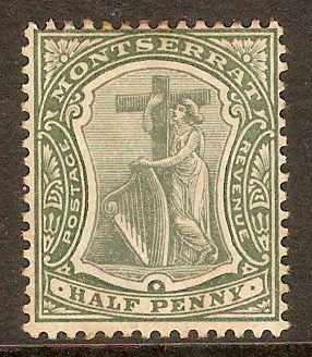 Montserrat 1903 d Grey-green and green. SG14.