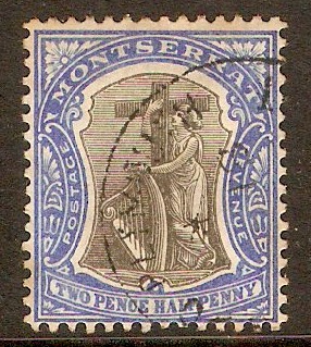 Montserrat 1903 2d Grey and blue. SG17.