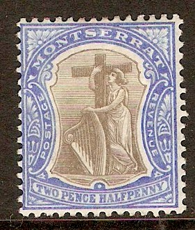 Montserrat 1903 2d Grey and blue. SG17.