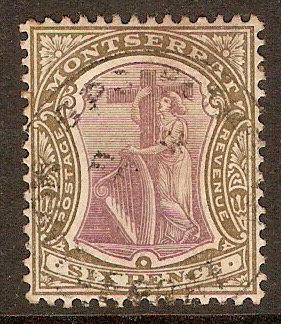 Montserrat 1903 6d Dull purple and olive. SG19. - Click Image to Close