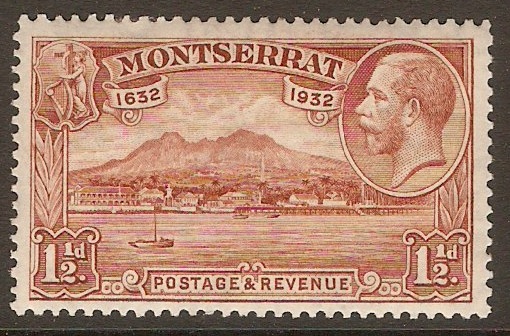 Montserrat 1932 1d Red-brown. SG86