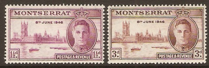 Montserrat 1946 Victory Set. SG113-SG114.