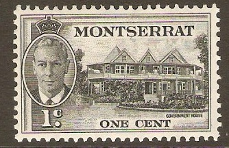 Montserrat 1951 1c Black. SG123.