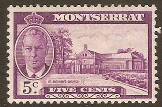 Montserrat 1951 5c Reddish violet. SG127.