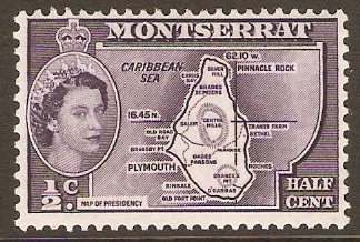 Montserrat 1953 c Deep violet inscr. "PRESIDENCY". SG136a.