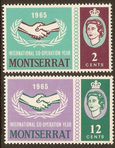 Montserrat 1965 Int. Co-operation Year Set. SG177-SG178.