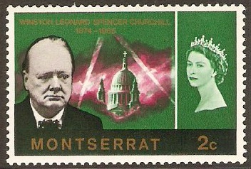 Montserrat 1966 2c Churchill Commemoration Series. SG180.