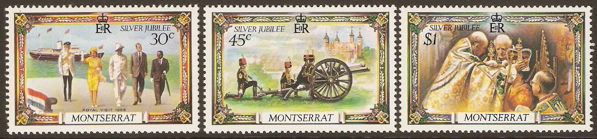 Montserrat 1977 Silver Jubilee Set. SG396-SG398.