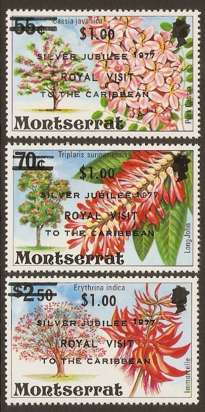 Montserrat 1977 Royal Visit Set. SG409-SG411.