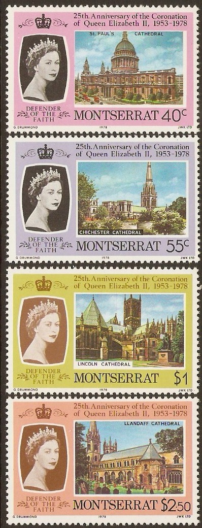 Montserrat 1978 Coronation Anniversary Set. SG422-SG425.