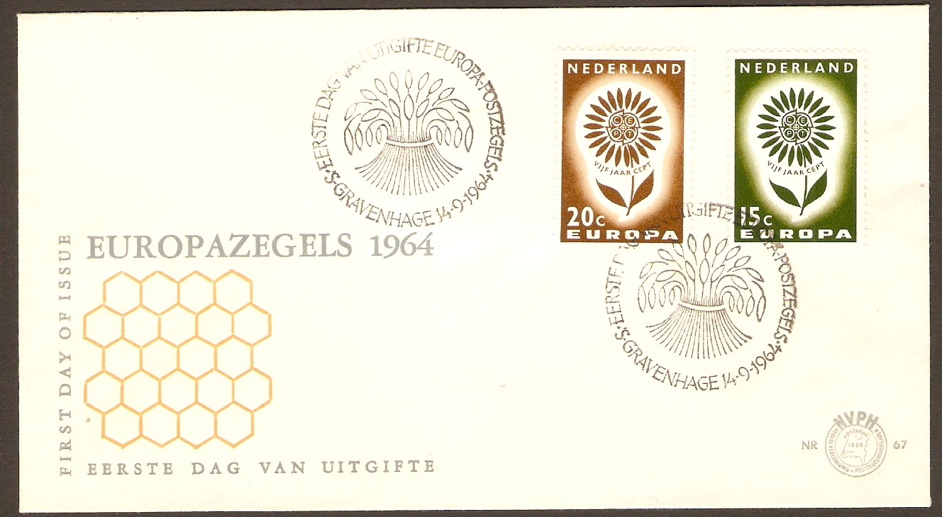 Netherlands 1964 Europa Stamps FDC.