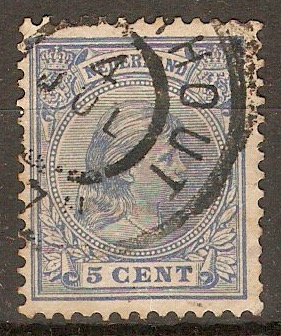 Netherlands 1891 5c Dull blue. SG148.
