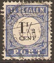 Netherlands 1895 1c deep blue and black. SGD176.