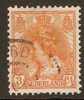 Netherlands 1899 3c Orange. SG173.