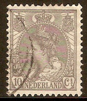 Netherlands 1899 10c Grey. SG179a.