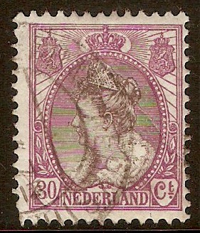 Netherlands 1899 30c Maroon and mauve. SG189. - Click Image to Close