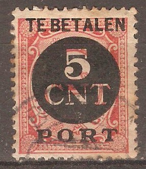 Netherlands 1924 5c on 1c Red - Postage Due. SGD296.