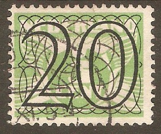 Netherlands 1940 20 on 3c Green - Surcharge series. SG528.